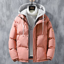 Men's Fashion Hooded Jacket: Winter Windproof Two-Piece Style