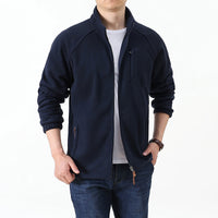 Men's Fleece Jacket: Stand Collar Warmth and Style