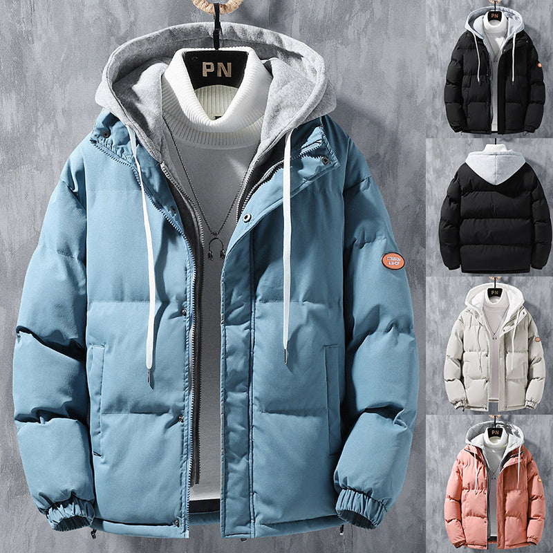 Men's Fashion Hooded Jacket: Winter Windproof Two-Piece Style