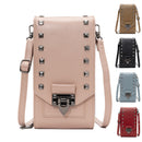 Rivet Design Crossbody Bags - Solid Color Shoulder Handbags for Women