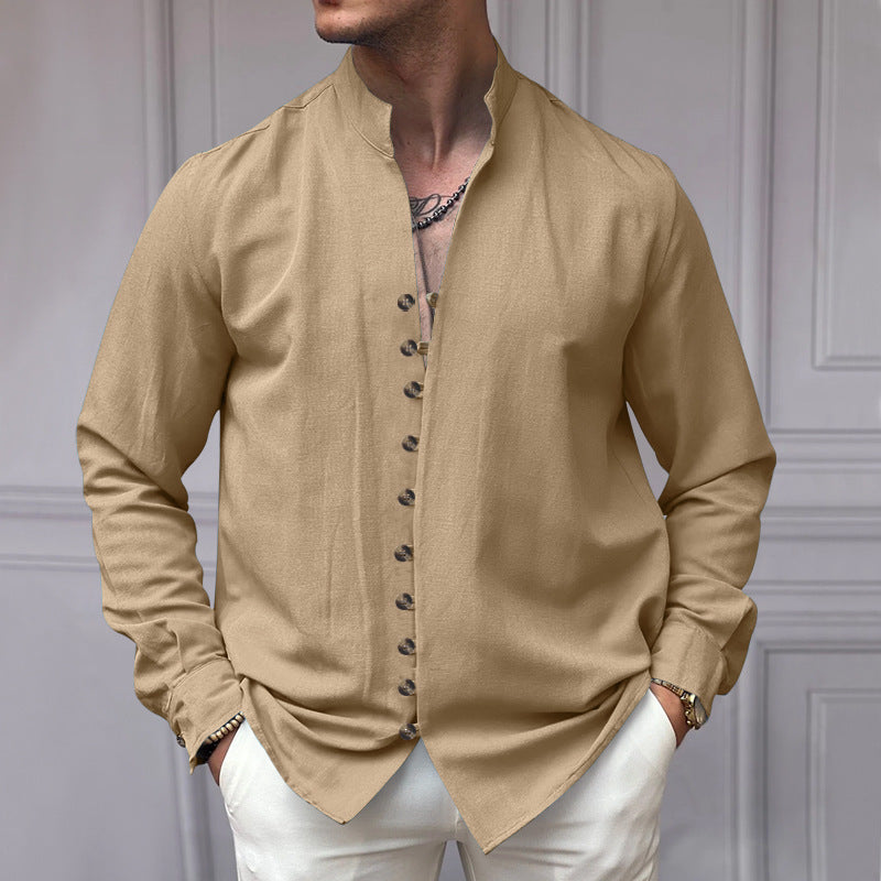 Men's Ethnic Linen Shirt - Casual & Loose Fit