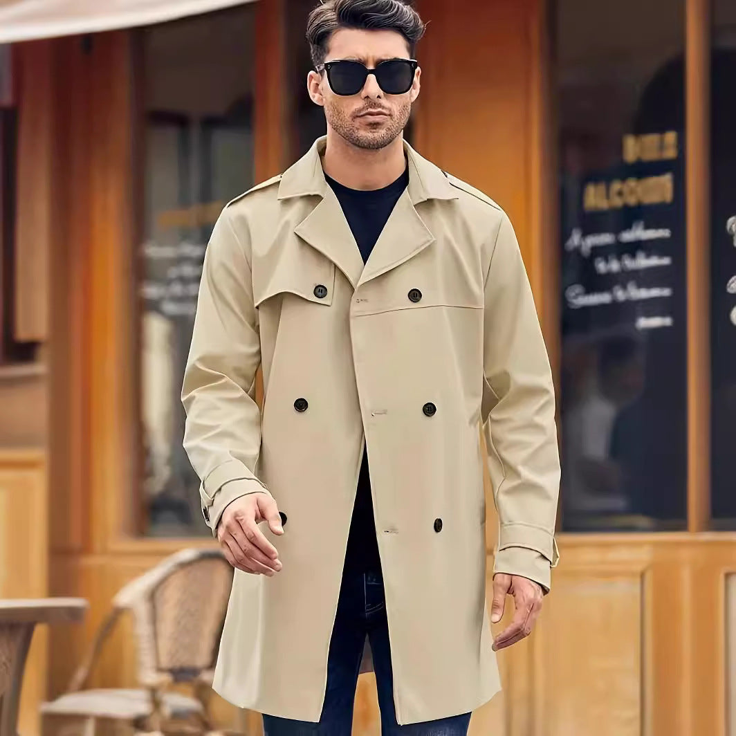 Men's Double-Breasted Lapel Coat