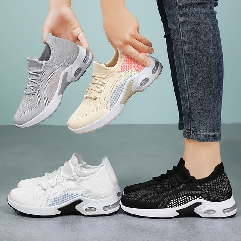 Lace-Up Air Cushion Sneakers: Breathable Summer Mesh Shoes