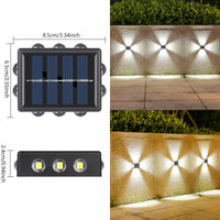 Solar Outdoor Wall Lamp: Convex Mirror Spotlight for Garden & Villa Decoration