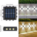 Solar Outdoor Wall Lamp: Convex Mirror Spotlight for Garden & Villa Decoration