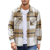 Men's High-End Thermal Plaid Shirt Coat: Padded for Warmth