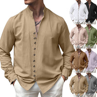 Men's Ethnic Linen Shirt - Casual & Loose Fit