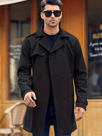 Men's Double-Breasted Lapel Coat