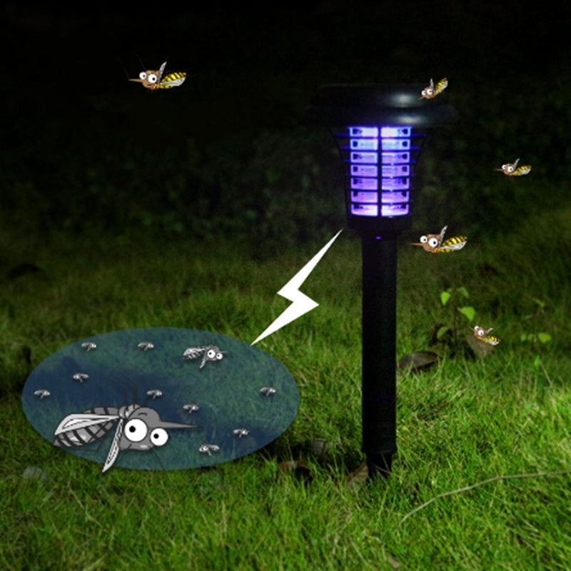 Solar LED Rechargeable Mosquito Lamp: UV Bug Zapper for Outdoor Garden