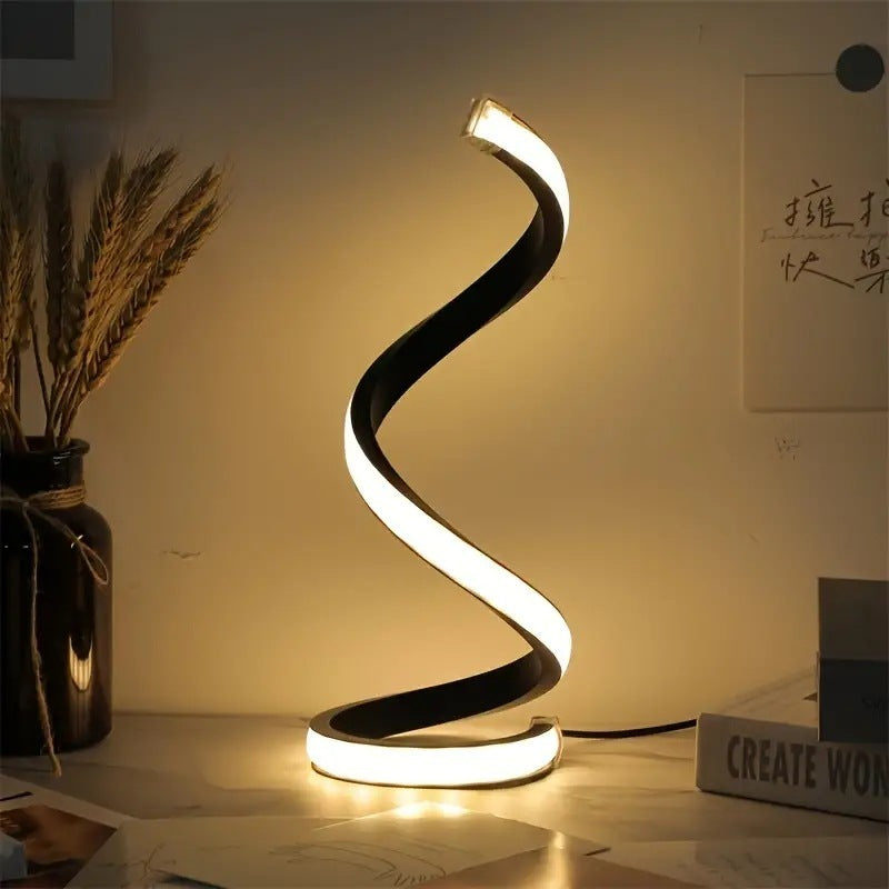 Circle LED Desk Lamp: Modern 3-in-1 USB Power & Decorative Light