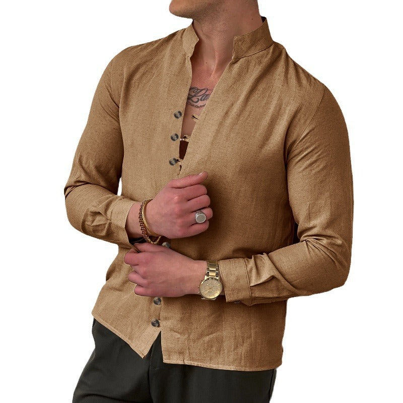 Men's Ethnic Linen Shirt - Casual & Loose Fit