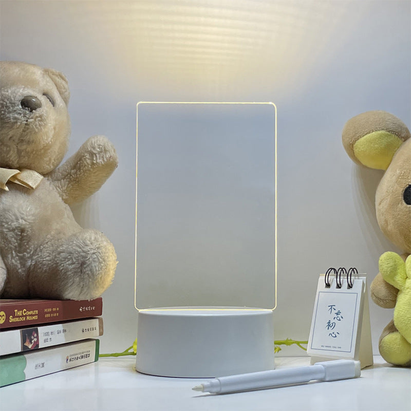 Message Board Night Lamp: Small Note Board with Illumination